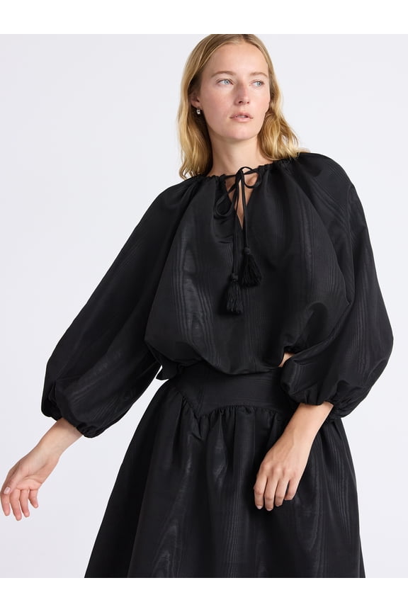 Women's and Women's Plus Bubble Hem Top with ¾-Length Sleeves, Sizes XS-4X