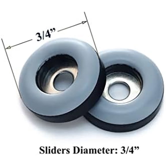3/4'' Screw on Furniture Glides Sliders-Furnigear PTFE (Teflon) Chair Leg Movers Sliders for Carpet and Hardwood Surface - Move Your Furniture Easy & Safely - Best Floor Protector (40pack)