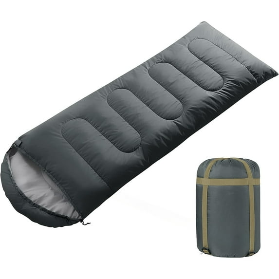 3-4 Season Sleeping Bag for Adults & Kids, Lightweight Warm Cold Weather Camping Bag with Waterproof Compression Sack – Portable for Hiking, Backpacking, Traveling & Outdoor Adventures