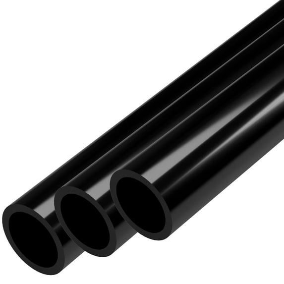 3/4" Size Furniture Grade PVC Pipe, 40", Black (3-Pack)