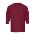 thumbnail image 1 of 3/4 Sleeve Baseball T-Shirts Mens Henley Tops Sport Athletic Jersey Tee Buttons Shirts Wine 2XL, 1 of 5