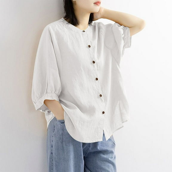 3/4 Sleeve Cardigan for Women Long Summer Tops Trendy T Shirts for Women Loose Fit Workout T Shirts for Women Graphic Gym reorder items