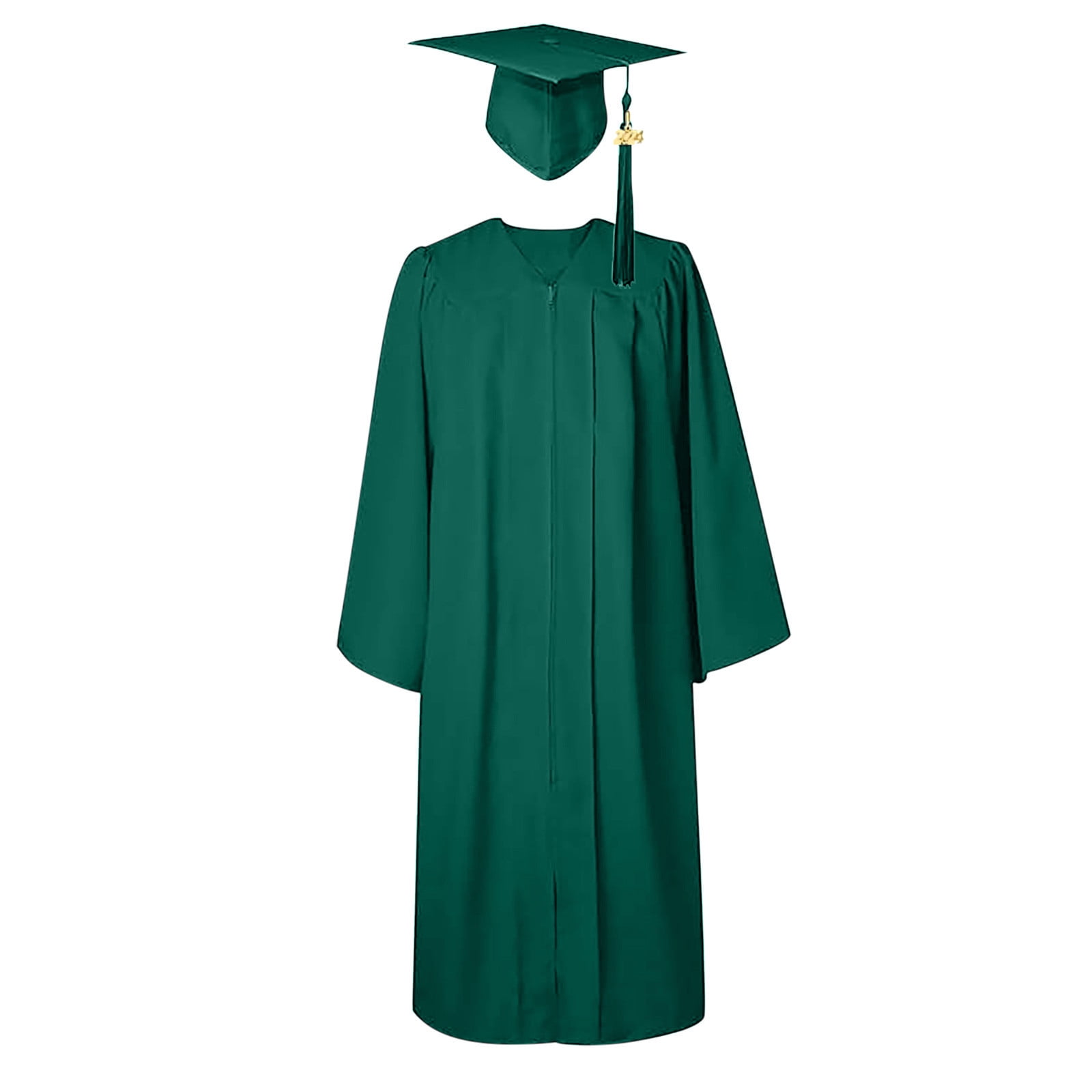 Tauxra Graduation Cap and Gown,Graduation Gowns,Women'S Long Sleeved Dress Solid Color Round Neck Dress,Matte Gown with Tassel for High School &