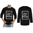 thumbnail image 1 of 3/4 Sleeve Shirt for Men Solid Color Crew Neck Baseball T-Shirts Casual Three Quarter Sleeve T Shirts Loose Fit Tees Mens 3/4 Sleeve Shirts Baseball Tshirt White, 1 of 5