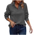 thumbnail image 1 of 3/4 Sleeve Sweatshirt for Women Quarter Zip Neck Sweatshirts Hoodies Modern Solid Casual Tops Size S, 1 of 5