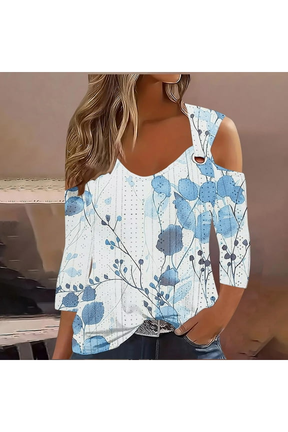 3/4 Sleeve T Shirts for Women Cotton Summer Tops for Women Plus Size 4x Women Summer Blouses Casual Print Shirts for Women my items
