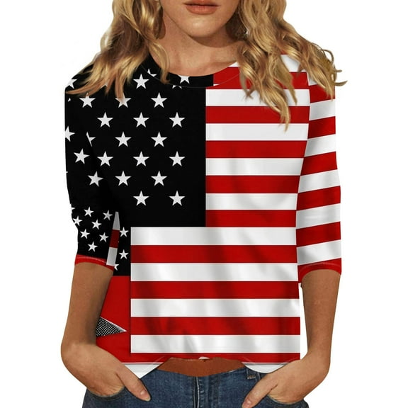 3/4 Sleeve Tops For Women, Casual Length 4Th Of July Collar Pullover Top Red White And Royal Blue T Shirt Lace Corset Tops Women Bustier Pink Shirts Tops Casual Short Tops (XL, Khaki) ZMTing