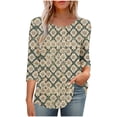 thumbnail image 1 of 3/4 Sleeve Tops for Women Summer Summer Tops for Women Plus Size Sleeveless Womens Tops Spring Summer Fashion 2025 Womens T Shirts Cotton Graphic orders placed by me, 1 of 8