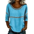 thumbnail image 1 of 3/4 Sleeve Tops for Women Casual Work Blouse, 1 of 6