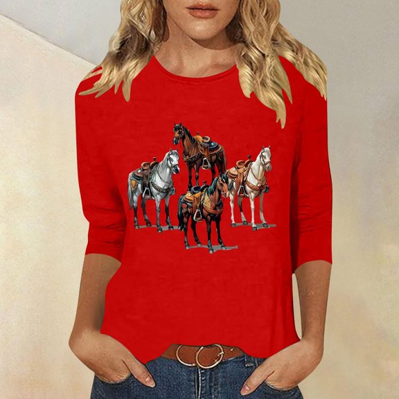 3/4 Sleeve Tops for Women Dressy Summer Blouse Plus Size Womens Summer Tops V Neck Tight Plus Size Tops for Women Summer Cotton by me