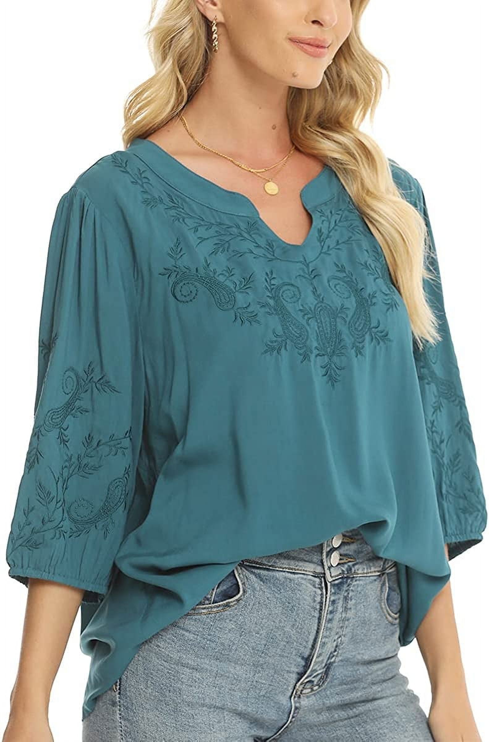 Clearance! Delayuji Women's Long Sleeve T-Shirts Shirts For Women 2025 Carnival Casual 3/4