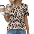 thumbnail image 1 of 3/4 Sleeve Tunic Tops for Women Loose Fit Dressy Casual Blouse Flowy Shirts to Wear with Leggings S-3XL, Limited Time, Under 10 Dollars WX0001, 1 of 4