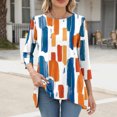 thumbnail image 1 of 3/4 Sleeve Tunic Tops for Women Loose Fit Dressy Casual Blouse Flowy Shirts to Wear with Leggings S-3XL, 1 of 6