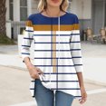 thumbnail image 1 of 3/4 Sleeve Tunic Tops for Women Loose Fit Dressy Casual Blouse Flowy Shirts to Wear with Leggings S-3XL, 1 of 6