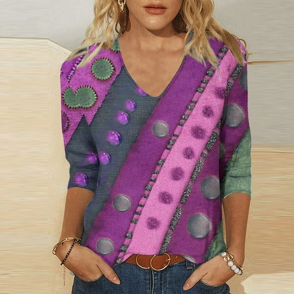 3/4 Sleeve Womens Tops Casual Summer Tops for Women 2026 3/4 Sleeve Women Summer Clothes Womens T Shirts Graphic Funny