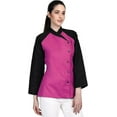 thumbnail image 1 of 3/4 Sleeves New Pink Color Chef Coat Jacket Uniform for women ideal for food service, Caterers and Culinary professional M Size, 1 of 2