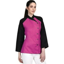 3/4 Sleeves New Pink Color Chef Coat Jacket Uniform for women ideal for food service, Caterers and Culinary professional XS Size