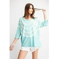 thumbnail image 1 of 3/4 Sleeves Special Washed Boxy Cotton Slub Top, 1 of 5