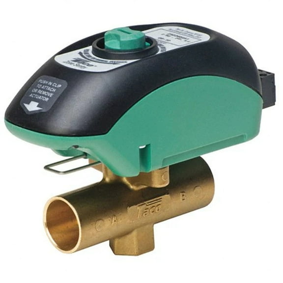 Taco Motorized Zone Valve,NO,Brass,3/4inSweat V075C2A2ZB024Q4A2