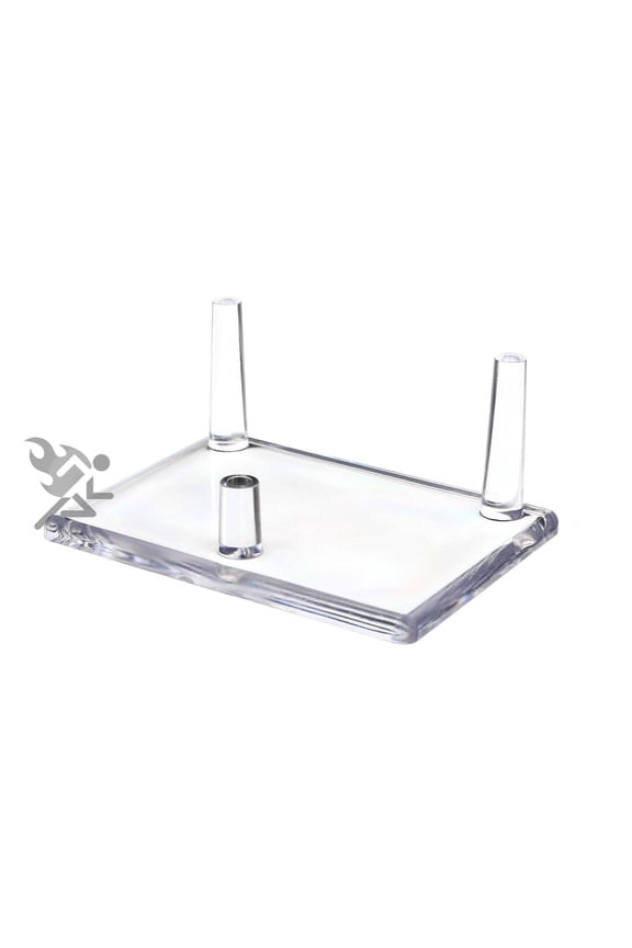 3.4" Three-Peg Acrylic Display Stand for Fossils, Minerals, Rocks, and Geodes, Qty: 1