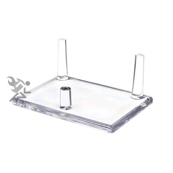 3.4" Three-Peg Acrylic Display Stand for Fossils, Minerals, Rocks, and Geodes, Qty: 1