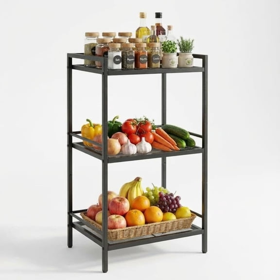 3/4 Tier Shelf Stand, Narrow Shelf Unit for Small Spaces, Bathroom Rack Organizer, for Laundry, Metal Storage Shelf Bathroom, Kitchen Organization