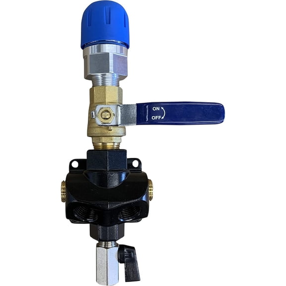 3/4" Wall Outlet/Air Drop for FastPipe Aluminum Tubing, Compressed Air Piping Piece (F1024V, 3/4" Outlet with Shut Off)