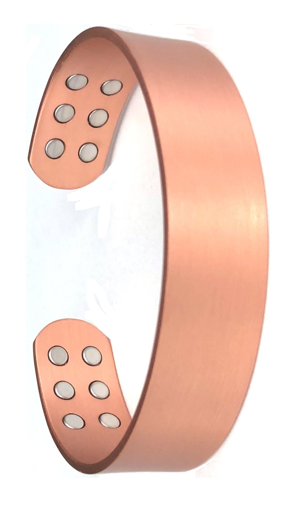 3/4" Wide Unisex Plain Pure Copper Bangle With 12