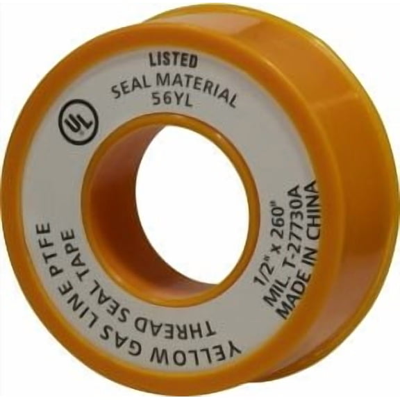3/4 X 520 Yellow Gas Line Tape, Tapes/Sealants, Pneumatics