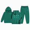 thumbnail image 1 of 3-4 Years Child Baby Girls Clothes Girls 2PCS Fall Winter Outfits Set Toddler Girls Long Sleeve Irregular Top Pants Set, 1 of 7