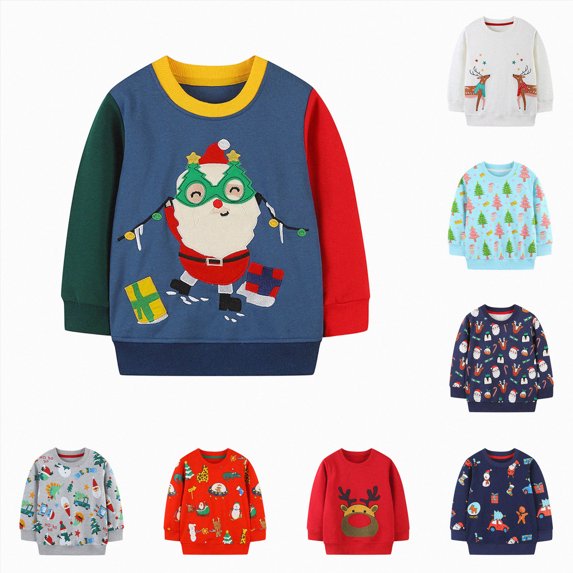 3-4 Years Child Girls Boys Round Neck Sweatshirtst Printed Long Sleeved Top Y2k Oversized Hooded Sweatshirtst 1T 2T 3T 4T 5T 6T 7T 8T 9T Grey Pullovers