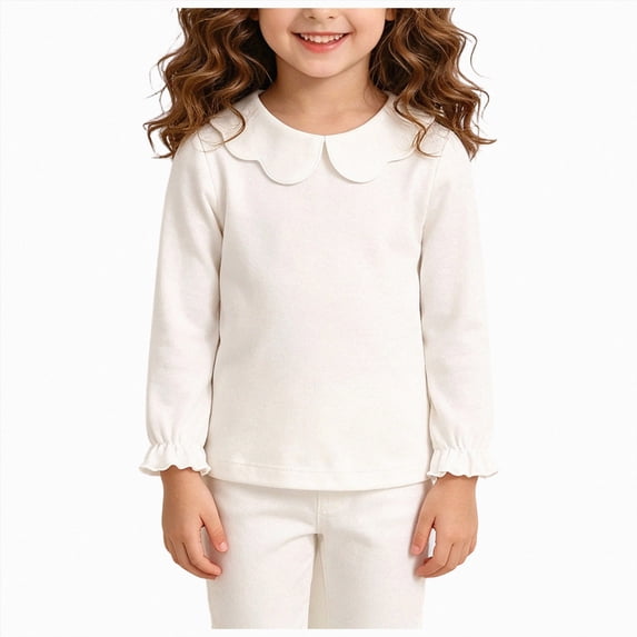 3-4 Years Clothing Girls' Long Sleeved Base Layer T Shirt Back Yo School Clothes Athletic Shirts Girls