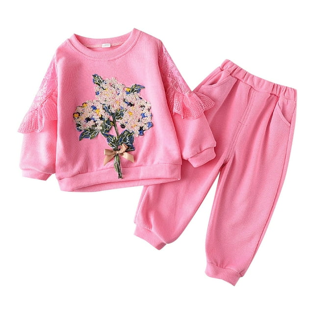 3-4 Years Girls Outfits&Set 2Pc Sets Toddler Girl Spring And Autumn ...