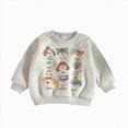 thumbnail image 1 of 3-4 Years Girls Sweater Fall And Winter Shirt Outer Wear Casual Single Top Long Sleeve Day Of School Shirt 6-12 Months 12-24 Months 2T 3T 4T 5T 6T 7T White Casual T Shirts, 1 of 4