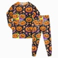 thumbnail image 1 of 3-4 Years Kids' Sibling Matching Halloween And Holiday Pajama Sets Fall Winter Loungewear Set, 1 of 9