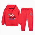 thumbnail image 1 of 3-4 Years Toddler Boys 2 Piece Outfit Set Fire Engine Graphic Hoodie and Pants, 1 of 5
