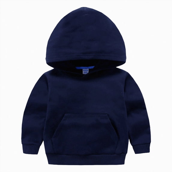 3-4 Years Toddler Boys Solid Color Pullover Hoodie,Basic Cotton Sweatshirt with Kangaroo Pocket,Casual Kids Wear