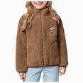 thumbnail image 1 of 3-4 Years Toddler Childrens Warm Jacket Boys And Girls Simple And Plush Jacket Zipper Cardigan School Coffee Sweatshirt, 1 of 5