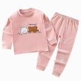 thumbnail image 1 of 3-4 Years Toddler Girl Clothes Long Sleeve Sweatshirt with Pants Spring Fall Winter School Outfits 6-12 Months 12-24 Months 2T 3T 4T 5T 6T 7T Girl,Light Pink Outfit, 1 of 6