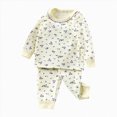 thumbnail image 1 of 3-4 Years Toddler Girl Clothes Print Long Sleeve Pullover Shirts Tops Pants Set Fall Winter Outfits Toddler Girl Sweat Set, 1 of 4