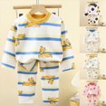 thumbnail image 1 of 3-4 Years Toddler Girl Clothes Ruffle Long Sleeve Print Tops and Pants 2PC Little Girl Winter Outfits School Sweatsuit Set, 1 of 5