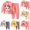 thumbnail image 1 of 3-4 Years Toddler Girl Fall Outfits Long Sleeve Sweatshirt Tops + Pants Set 6-12 Months 12-24 Months 2T 3T 4T 5T 6T 7T 8T 9T Children,Pink Outfit, 1 of 4