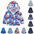 thumbnail image 1 of 3-4 Years Toddler Rain Jacket Kids Cartoon Windbreaker Coat Baby Girl Boy Zip Hooded Outerwear Fall Infant Raincoat Blue Sweatshirt, 1 of 6