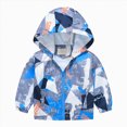 thumbnail image 1 of 3-4 Years Toddler Rain Jacket Kids Cartoon Windbreaker Coat Baby Girl Boy Zip Hooded Outerwear Fall Infant Raincoat White Sweatshirt, 1 of 3