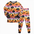 thumbnail image 1 of 3-4 Years Tween Girls Short Sleeve Print Shirts Tops Pants Outfits Pj Set For Girls Halloween Pajama Set, 1 of 9