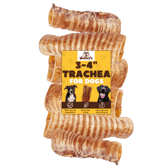 Woofleys 34-inch Beef Trachea Dog Chews, 40 Count