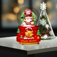 thumbnail image 1 of 3.4 fl oz Christmas Story Crystal Snow Globe with Santa and Snowman - Luminous Resin Decoration for Tabletop Display and Festive Ambiance(A), 1 of 6