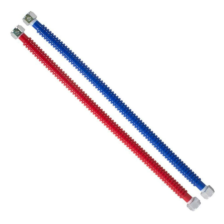 3/4 in. FIP x 3/4 in. FIP - 24 in. L Stainless Steel Corrugated Water Heater Connector (2-Piece) 3/4 in. FIP x 3/4 in. FIP - 24 in. L Stainless Steel Corrugated Water Heater Connector (2-Piece)
