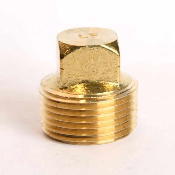 3/4 in. MPT Brass Square Head Cored Plug