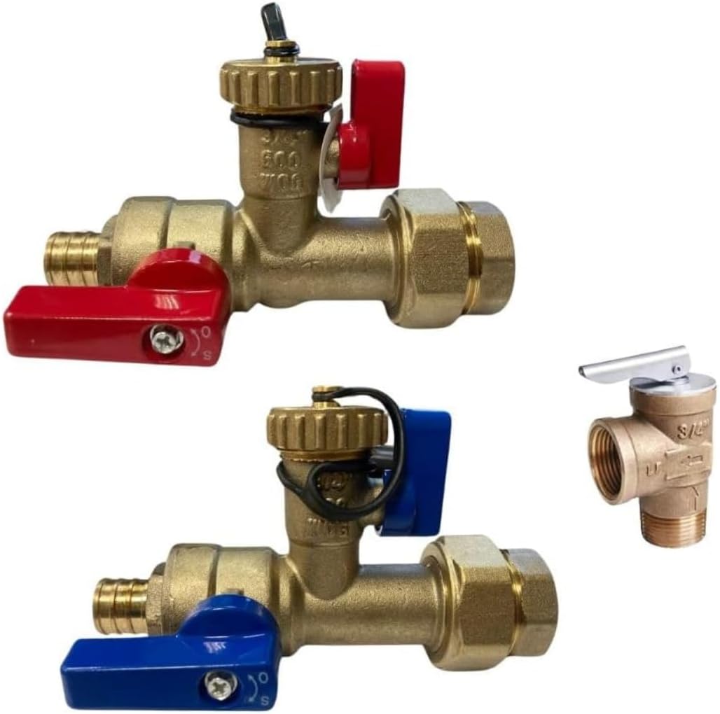 3/4 in. PEX B Tankless Water Heater Isolation Service Valve with